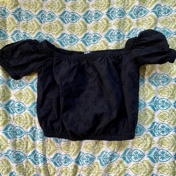 ASOS Clayton Eyelet Lace Cropped Peasant Top - Whimsigoth Fairycore - Picture 6 of 9